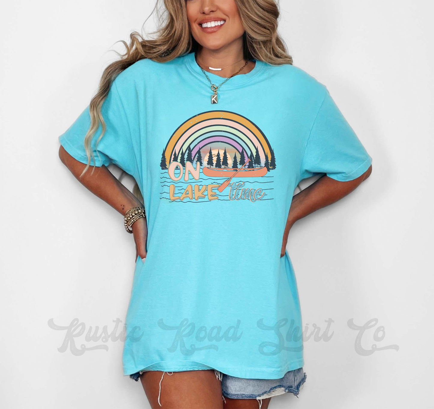 On Lake Time Shirt, Comfort Colors® Shirt, Lake Life Shirt, Summer Shirt, Oversized Shirt, Plus Sized Shirt