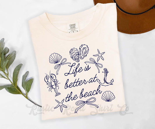 Life is Better at the Beach Shirt, Comfort Colors Shirt, Lake Life Shirt, Summer Shirt, Oversized Shirt, Plus Sized Shirt