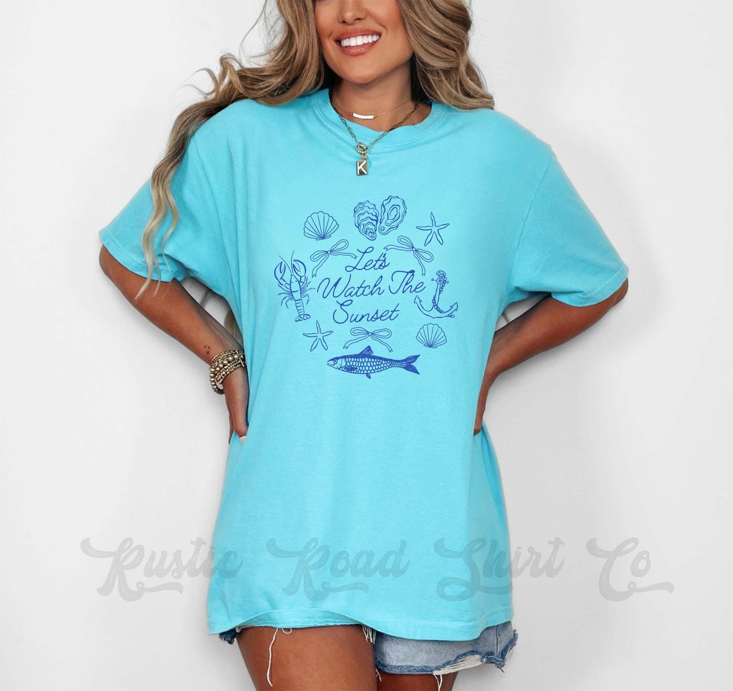 Let's Watch the Sunset Shirt, Comfort Colors® Shirt, Lake Life Shirt, Summer Shirt, Oversized Shirt, Plus Sized Shirt