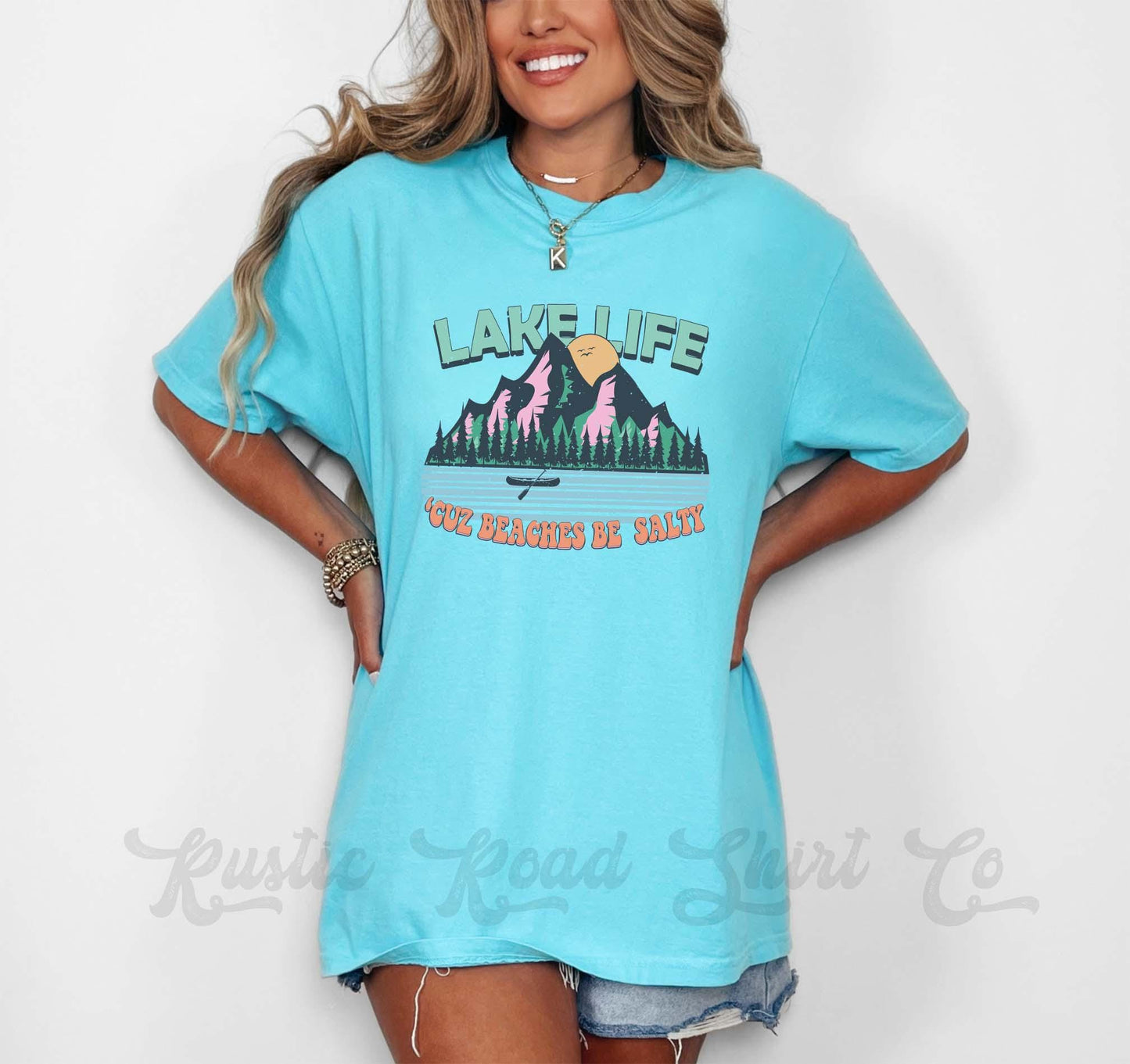 Lake Life Shirt, Comfort Colors® Shirt, Lake Bum Shirt, Summer Shirt, Oversized Shirt, Plus Sized Shirt
