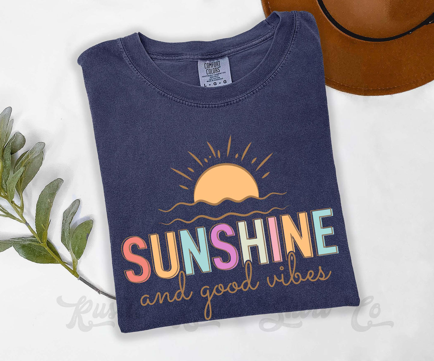 Sunshine and Good Vibes Shirt, Comfort Colors® Shirt, Lake Bum Shirt, Summer Shirt, Oversized Shirt, Plus Sized Shirt