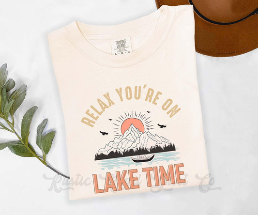 Lake Time Shirt, Comfort Colors® Shirt, Lake Bum Shirt, Summer Shirt, Oversized Shirt, Plus Sized Shirt