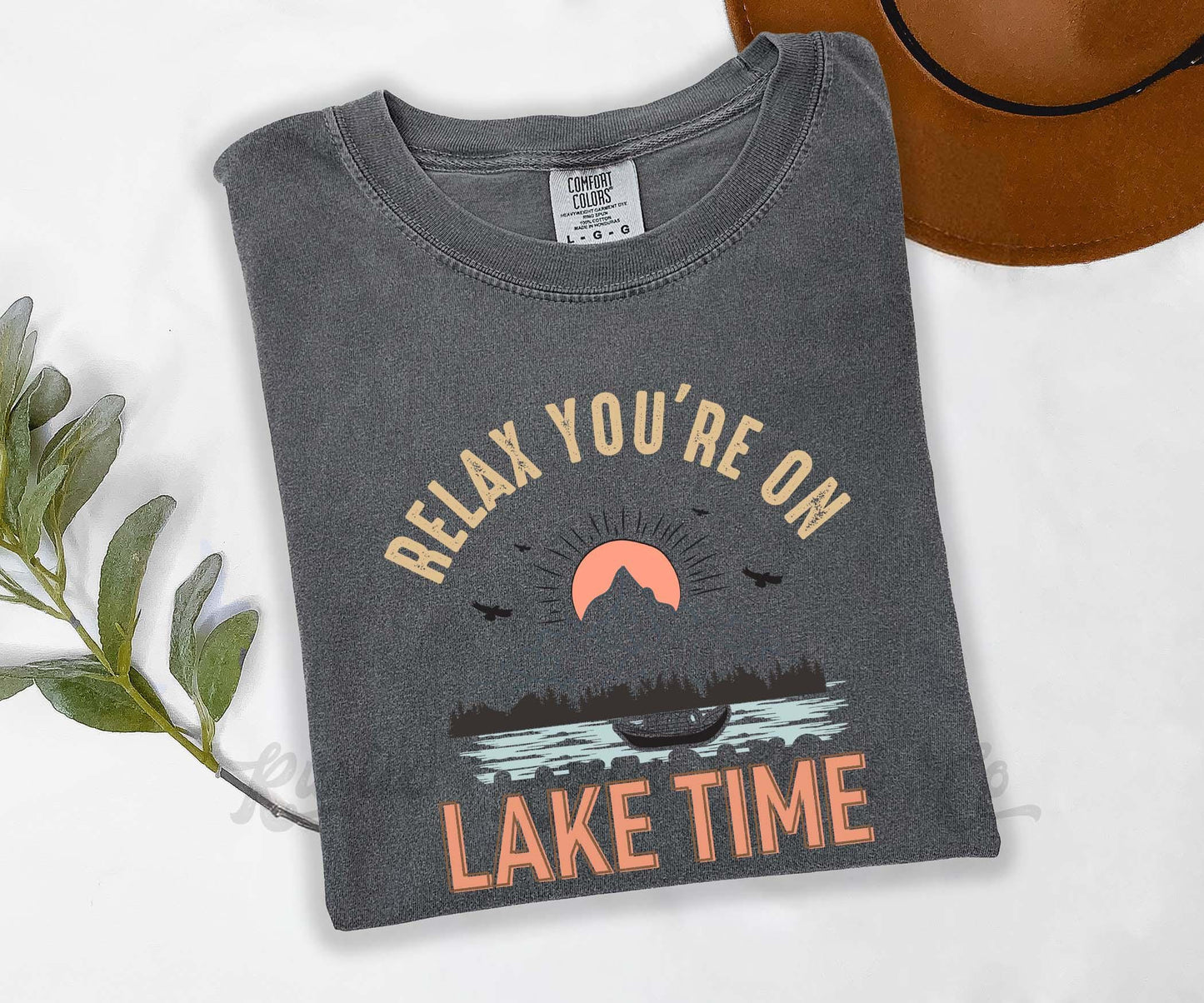 Lake Time Shirt, Comfort Colors® Shirt, Lake Bum Shirt, Summer Shirt, Oversized Shirt, Plus Sized Shirt
