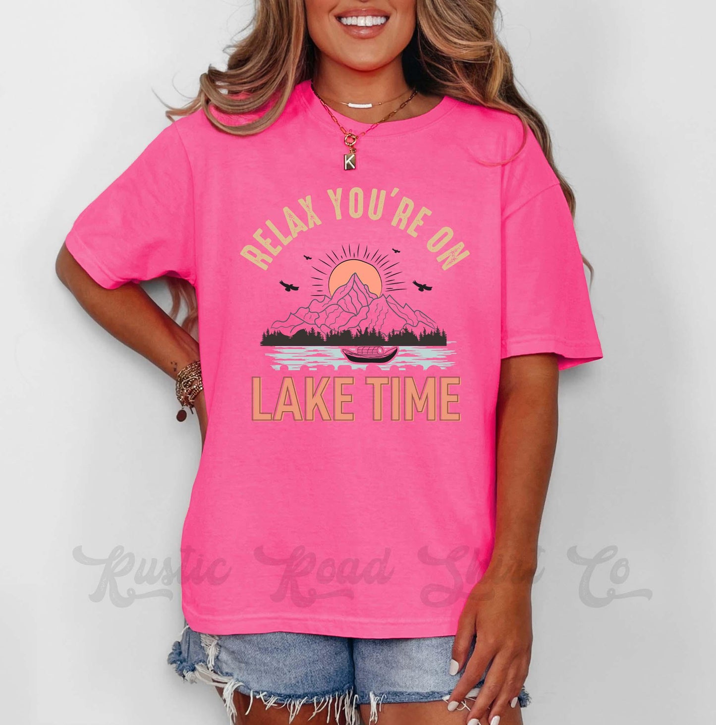 Lake Time Shirt, Comfort Colors® Shirt, Lake Bum Shirt, Summer Shirt, Oversized Shirt, Plus Sized Shirt