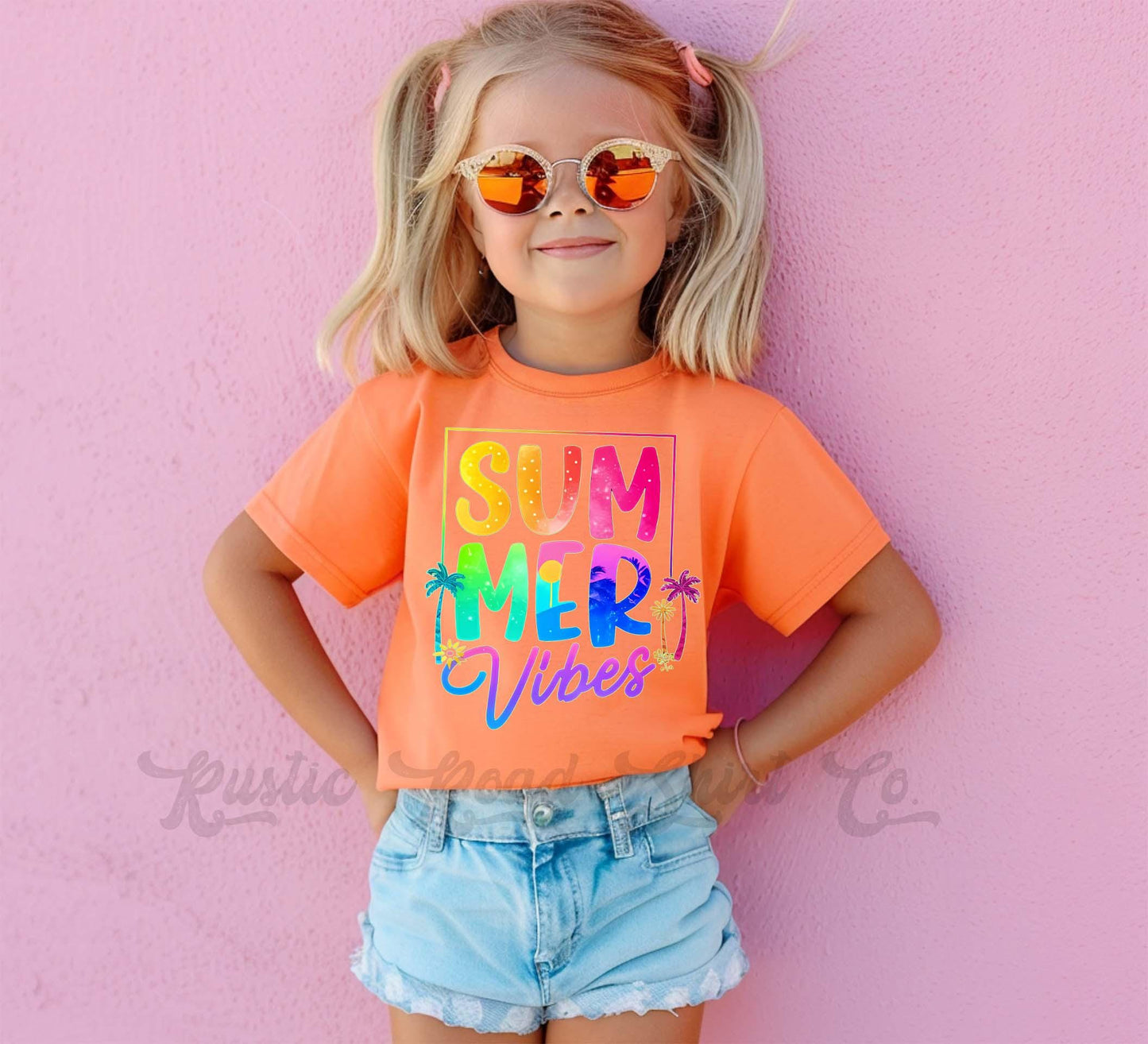 Summer Vibes Girls Shirt, Lake Girls Shirt, Beach Vacation Shirt, Retro 90s shirt, Summer Vacation Shirt,