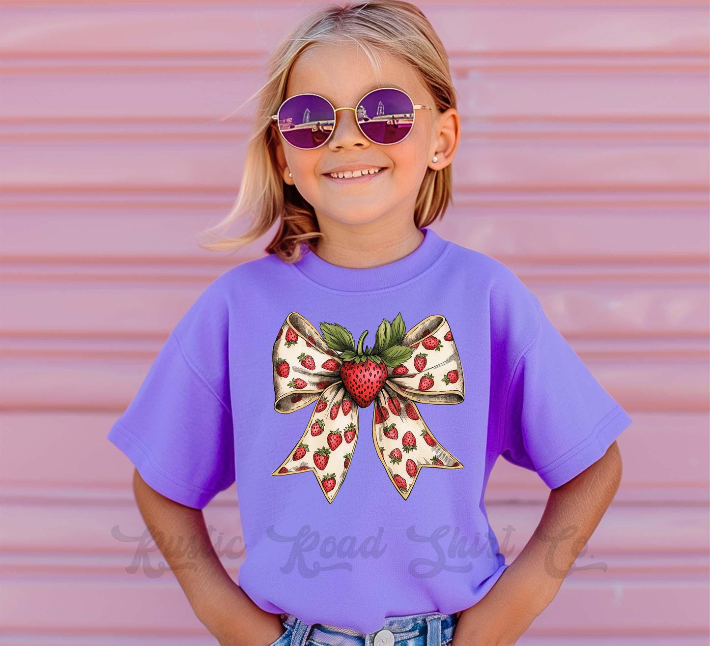 Strawberry Shirt, Garden Shirt, Summer Girls Shirt, Retro 90s shirt, Summer Vacation Shirt,