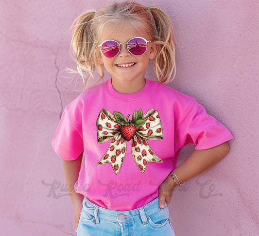 Strawberry Shirt, Garden Shirt, Summer Girls Shirt, Retro 90s shirt, Summer Vacation Shirt,