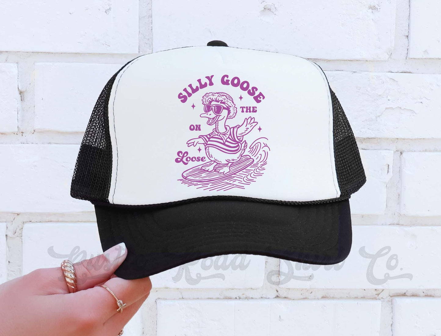 Silly Goose Hat, Funny Trucker Hat, Lake Bum Hat, 90's Retro Neon Hat, Vintage Style Trucker Hat