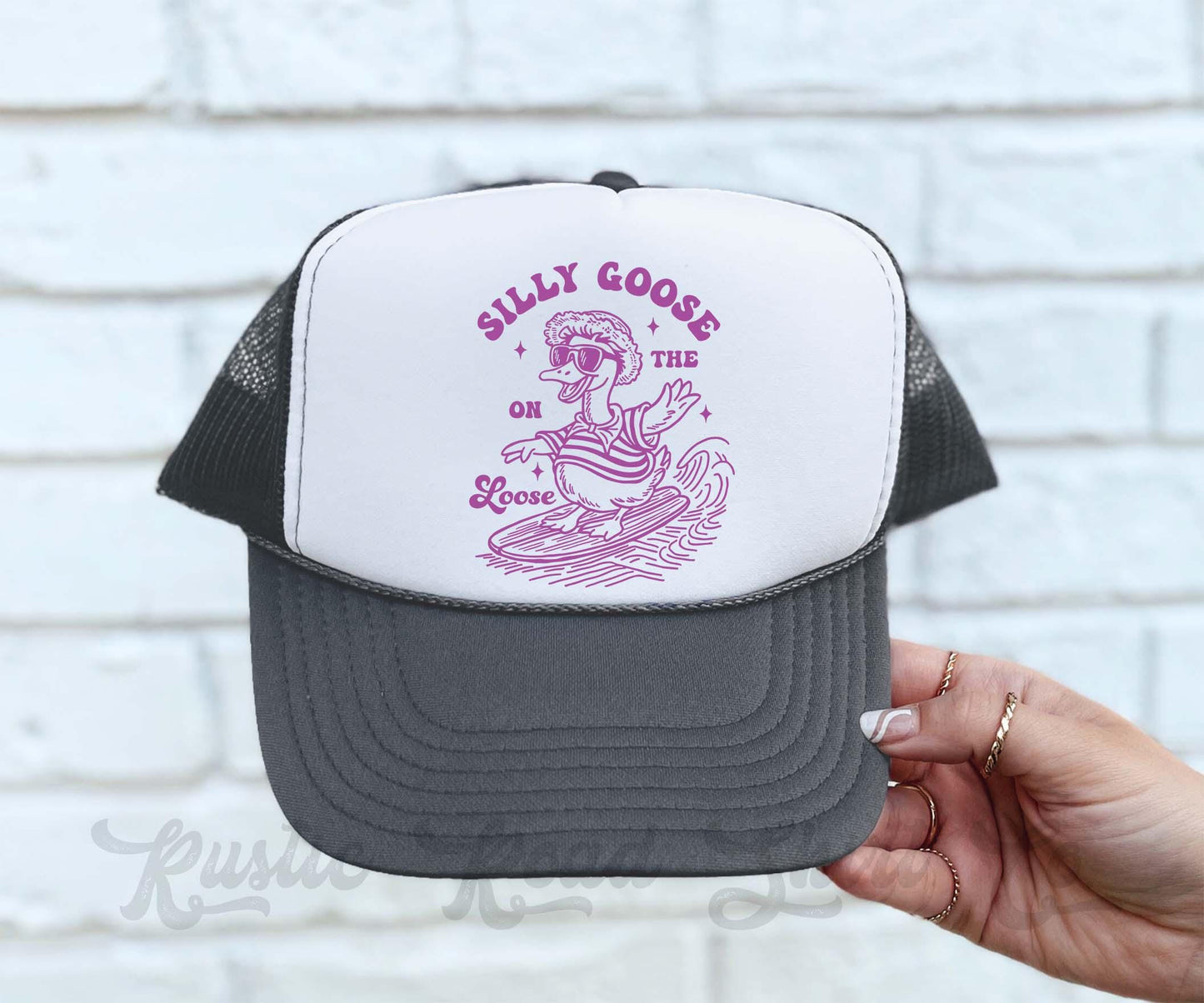 Silly Goose Hat, Funny Trucker Hat, Lake Bum Hat, 90's Retro Neon Hat, Vintage Style Trucker Hat