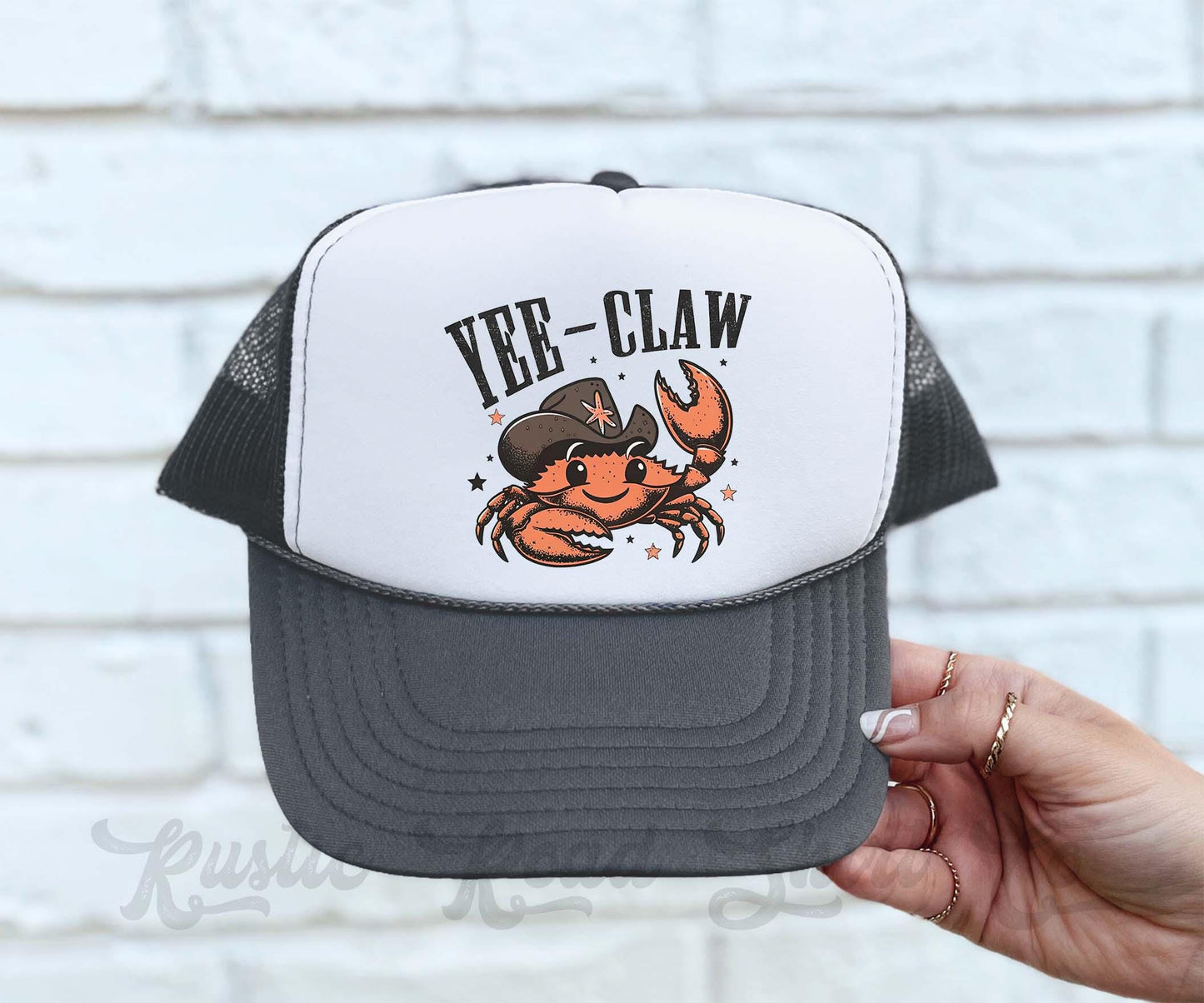 Funny Trucker Hat, Yee Claw Hat, Lake Bum Hat, 90's Retro Neon Hat, Vintage Style Trucker Hat
