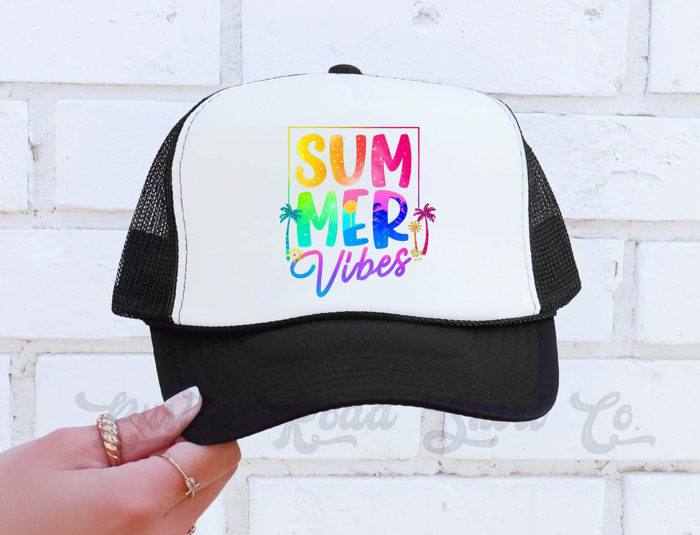 Summer Vibes Hat, Lake Life Hat, Lake Bum Hat, Lake Bum Hat, 90's Retro Neon Hat, Vintage Style Trucker Hat