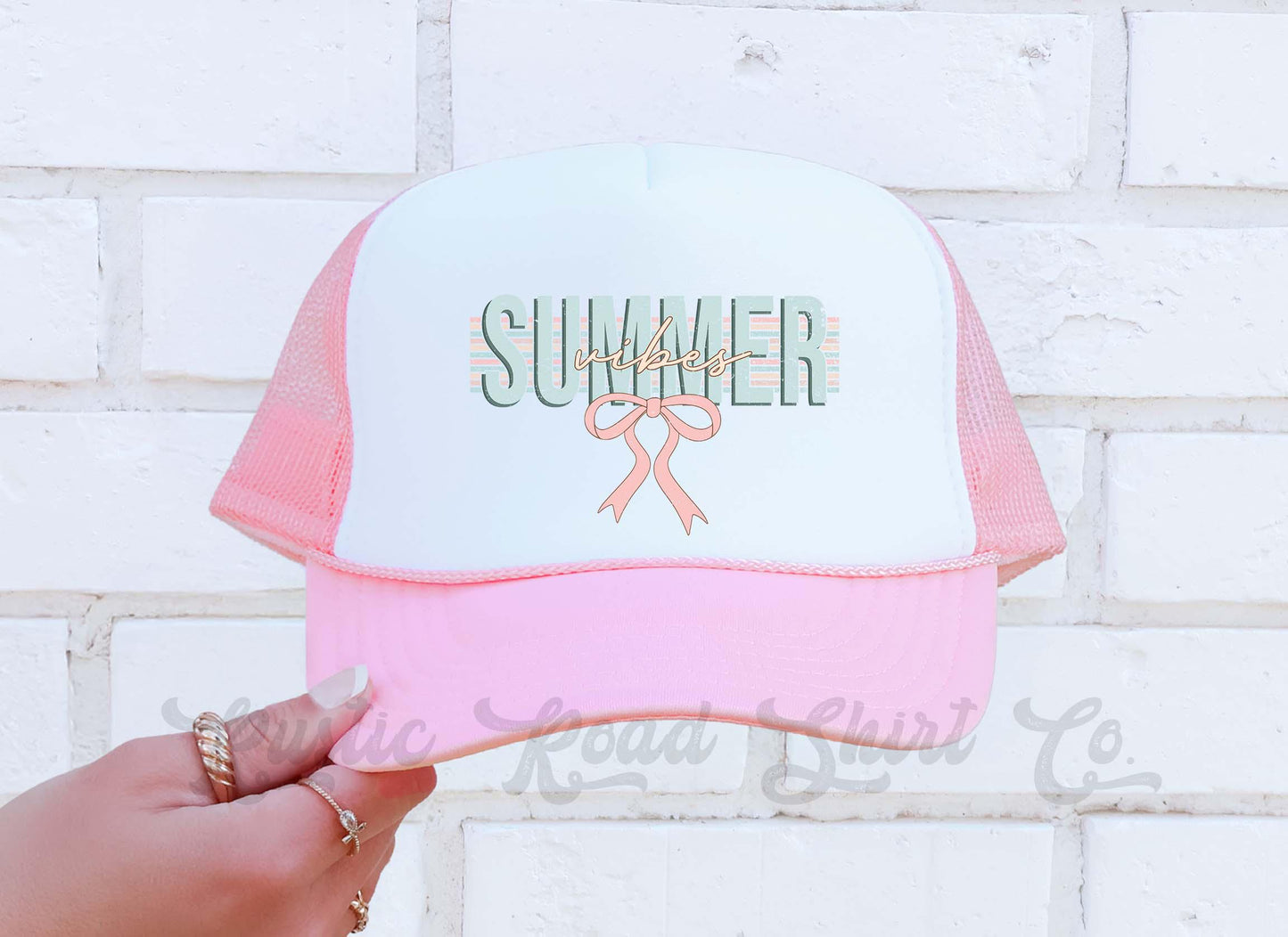 Summer Vibes Trucker Hat, Lake Bum Hat, Lake Bum Hat, 90's Retro Neon Hat, Vintage Style Trucker Hat