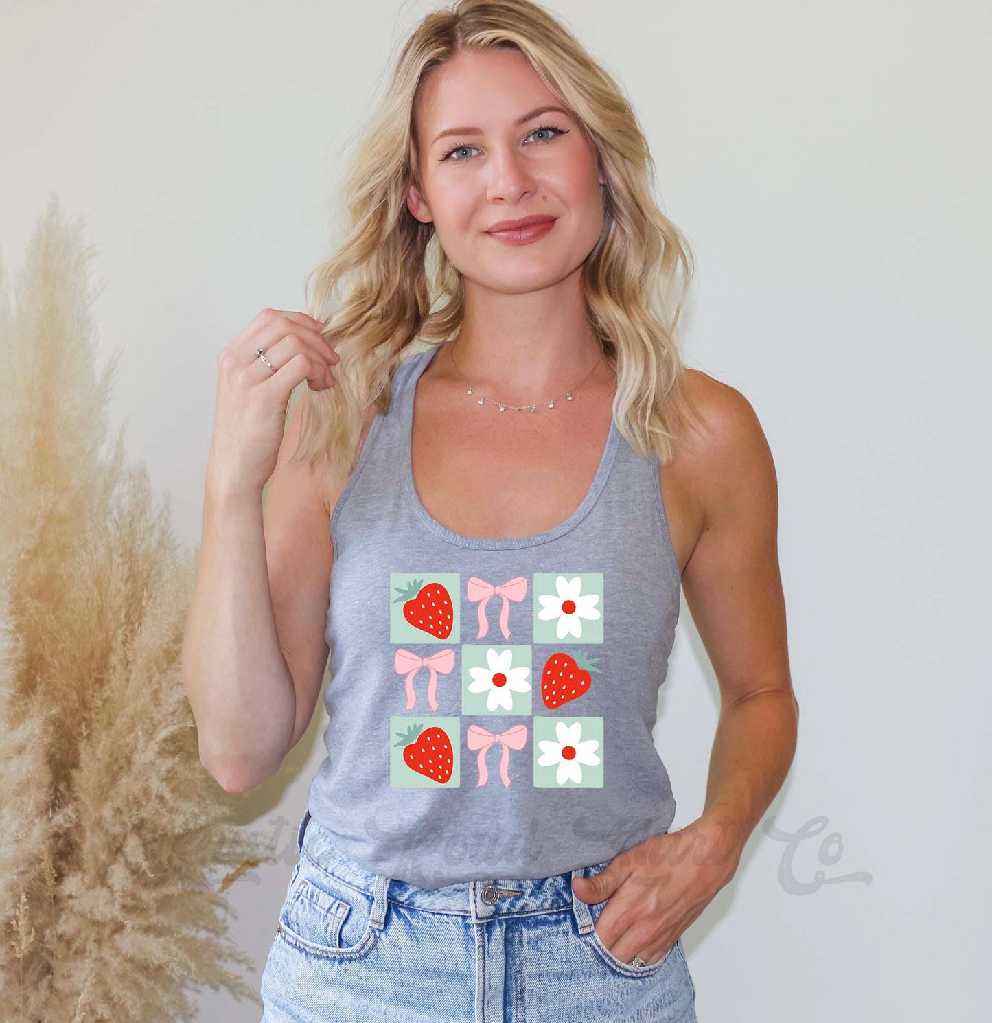 Summer Strawberry Tank Top, Strawberry Shirt, Summer Tank Top, Summer Vibes Tank Top
