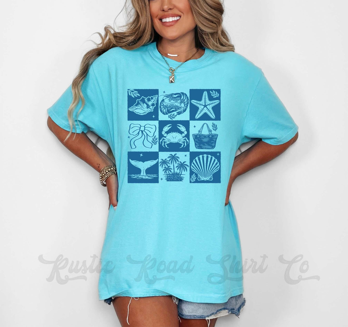 Beach Summer Shirt, Comfort Colors® Shirt, Ocean Shirt, Summer Coquette Shirt, Oversized Shirt, Plus Sized Shirt