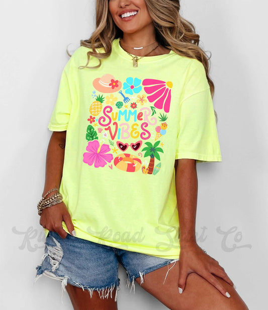 Summer Vibes Shirt, Comfort Colors® Shirt, Lake Life Shirt, Summer Coquette Shirt, Oversized Shirt, Plus Sized Shirt