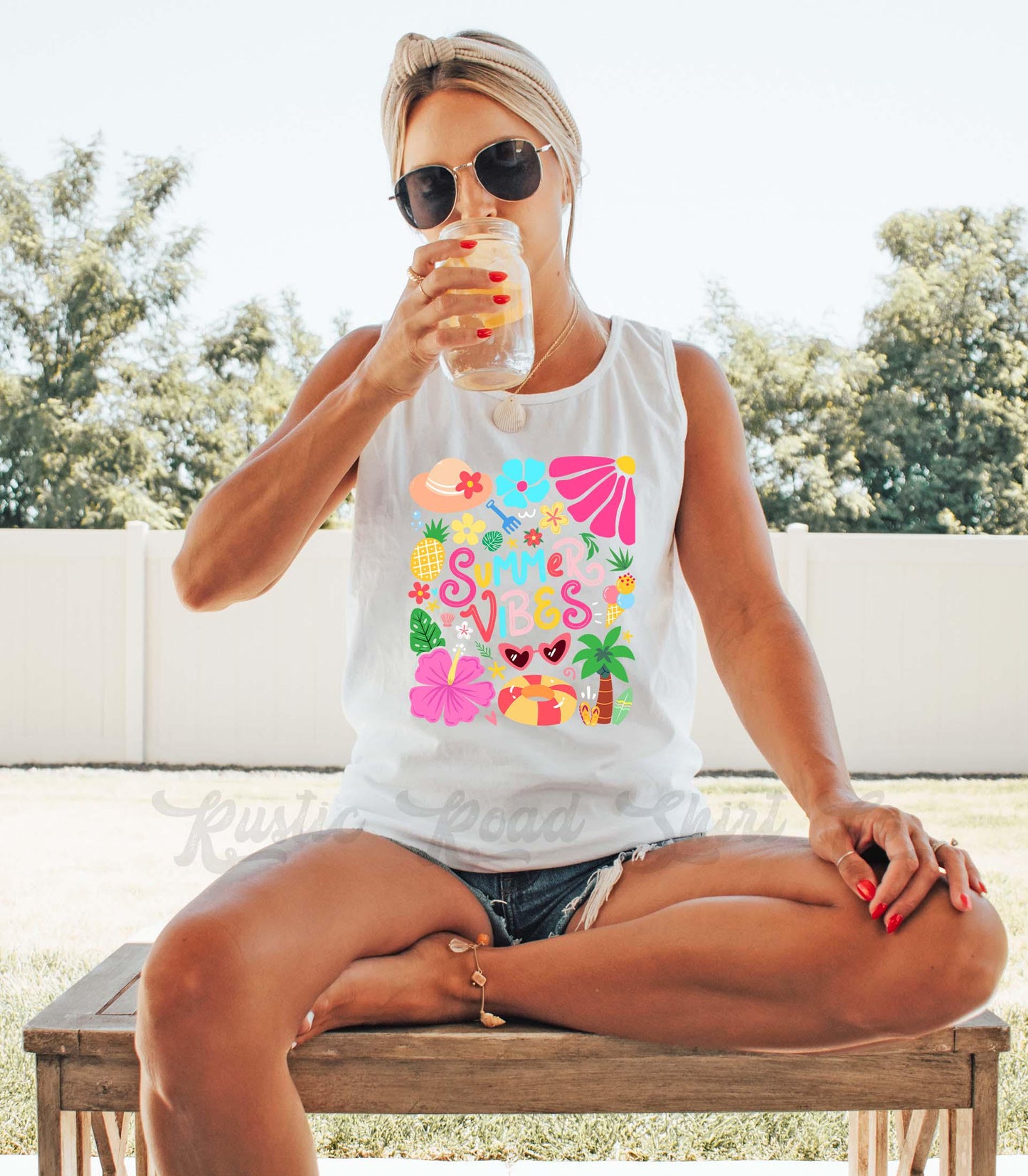 Summer Vibes Tank Top, Comfort Colors® Tank Top, Boating Tank Top, Lake Life Tank, Summer Tank Top, Summer Vibes Tank Top