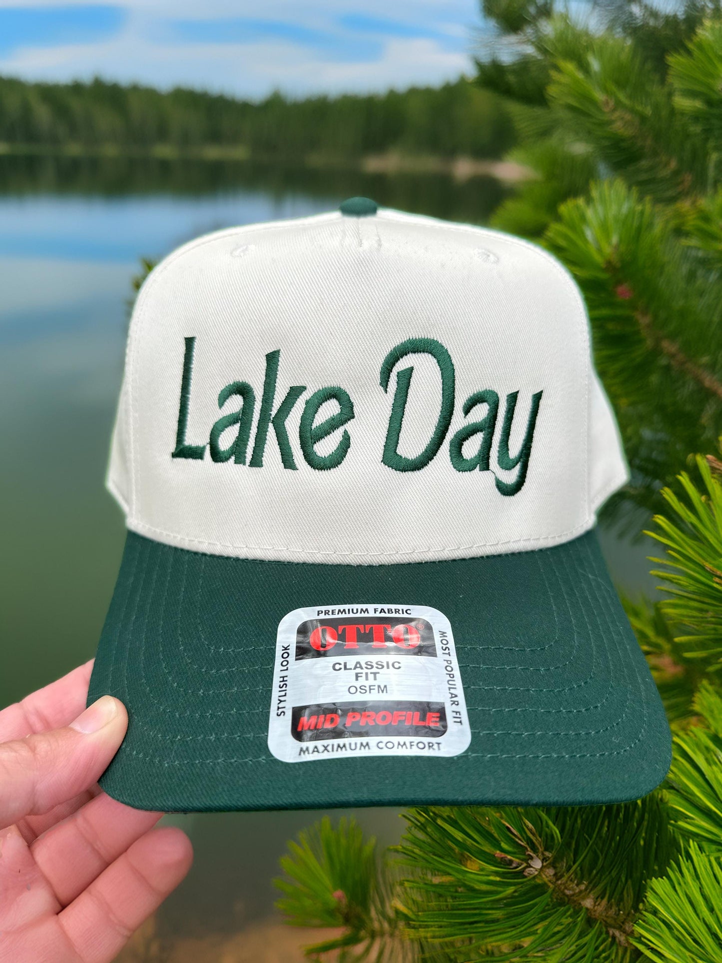 Lake Day Embroidered Hat, Embroidered Trucker Hat, Embroidered Team Hat, Custom Trucker Hat