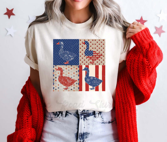 4th of July Goose Shirt, Goose Shirt, Memorial Day Shirt, Comfort Colors™ Shirt, 4th of July Shirt,