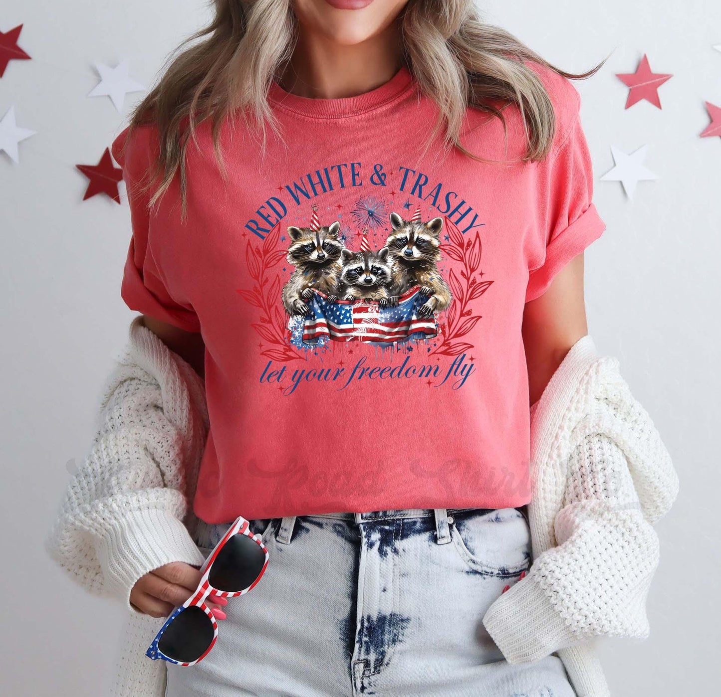 Red White and Trashy Shirt, Fourth of July Shirt, Memorial Day Shirt, Comfort Colors™ Shirt, 4th of July Shirt,