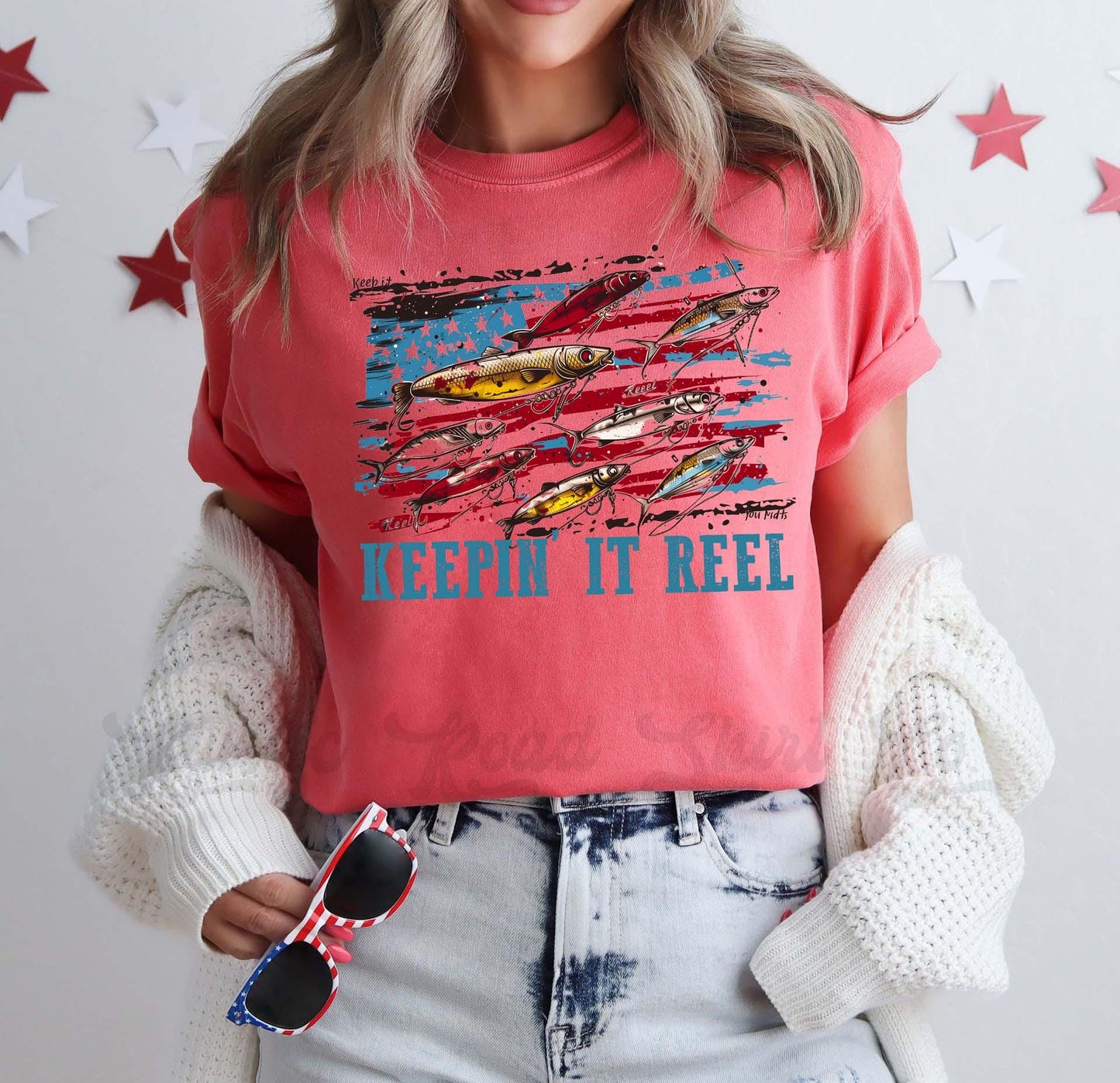 Keepin It Reel Shirt, Fourth of July Shirt, Memorial Day Shirt, Comfort Colors™ Shirt, 4th of July Shirt,