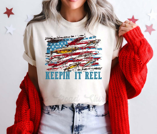Keepin It Reel Shirt, Fourth of July Shirt, Memorial Day Shirt, Comfort Colors™ Shirt, 4th of July Shirt,