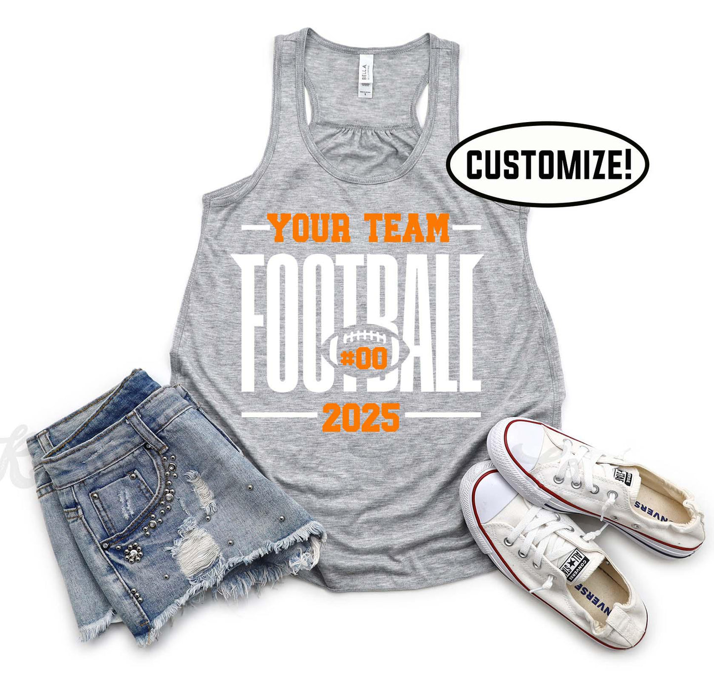Football Team Tank Top, Football Mom Tank Top, Custom Football Tank,