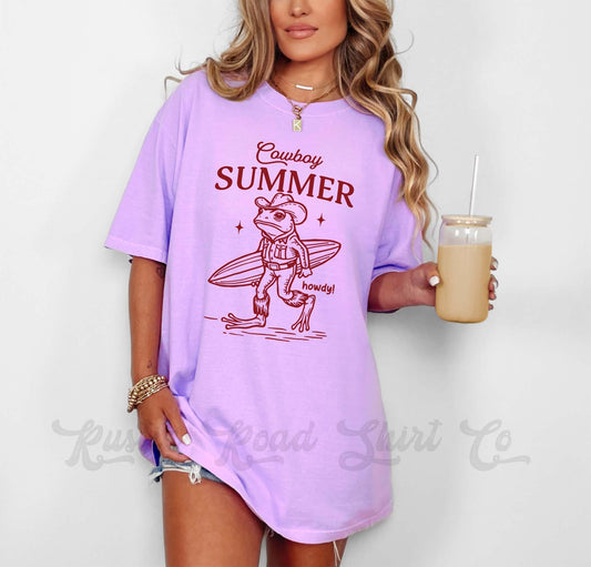 Cowboy Summer Shirt, Comfort Colors® Shirt, Funny Summer Shirt, Summer Coquette Shirt, Oversized Shirt, Plus Sized Shirt