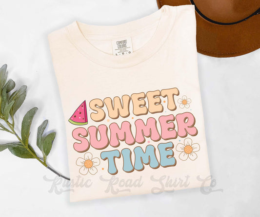 Sweet Summer Time Shirt, Comfort Colors® Shirt, Country Concert Shirt, Summer Coquette Shirt, Oversized Shirt, Plus Sized Shirt