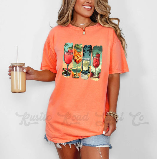 Summer Vibes Shirt, Comfort Colors® Shirt, Summer Vacation Shirt, Summer Coquette Shirt, Oversized Shirt, Plus Sized Shirt