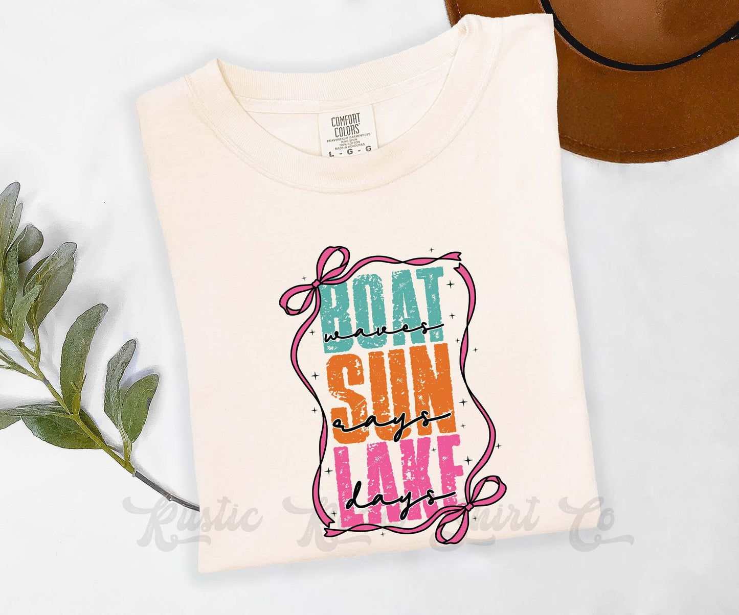 Boat Waves Sun Rays Shirt, Comfort Colors® Shirt, Summer Vacation Shirt, Summer Coquette Shirt, Oversized Shirt, Plus Sized Shirt