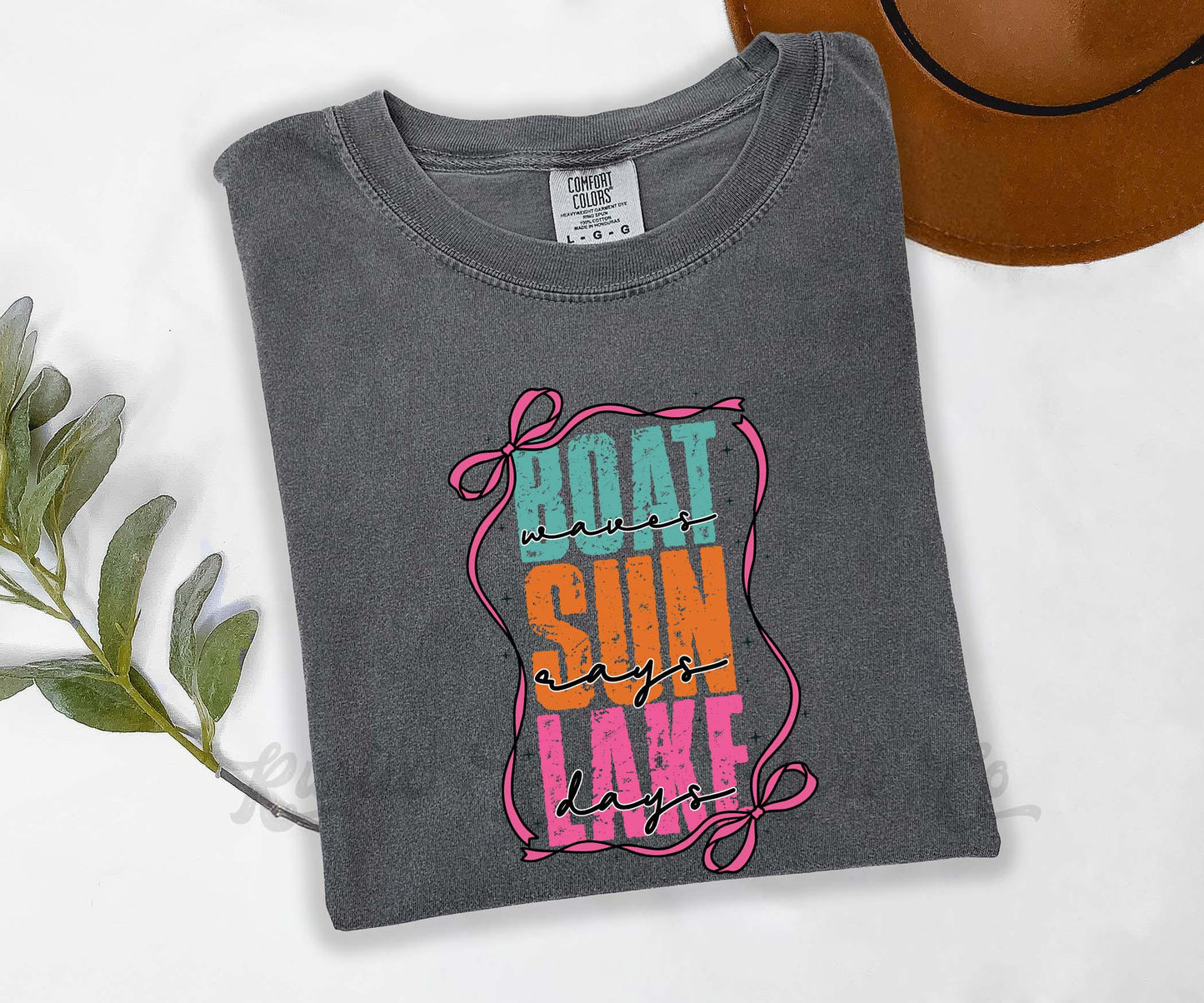 Boat Waves Sun Rays Shirt, Comfort Colors® Shirt, Summer Vacation Shirt, Summer Coquette Shirt, Oversized Shirt, Plus Sized Shirt