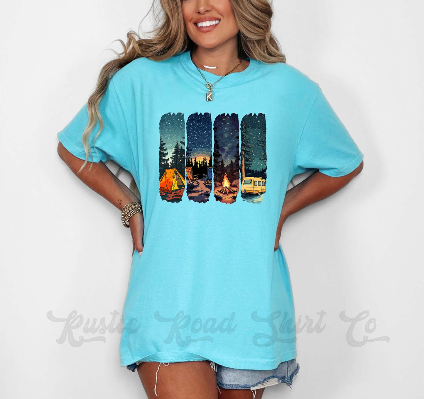 Camping Shirt, Comfort Colors® Shirt, Camping Trip Shirt, Summer Shirt, Oversized Shirt, Plus Sized Shirt