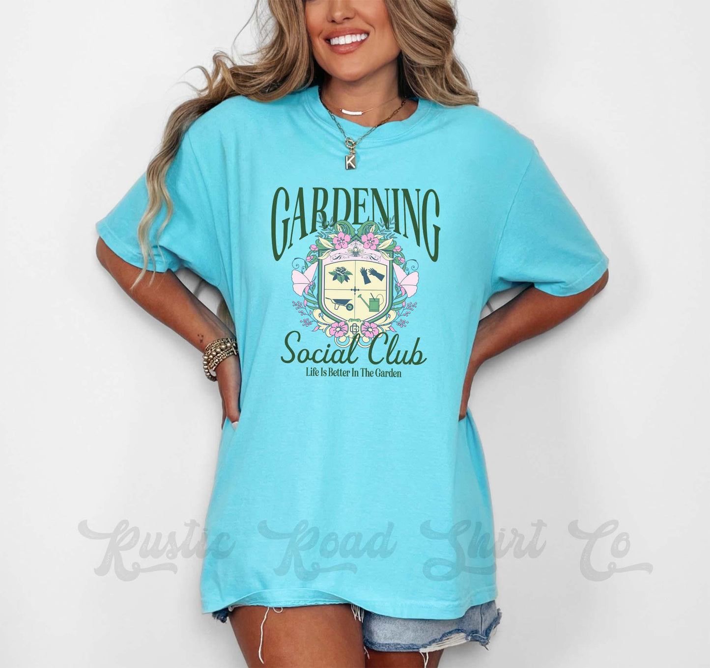 Gardeing Social Club Shirt, Comfort Colors® Shirt, Garden Shirt, Summer Shirt, Oversized Shirt, Plus Sized Shirt