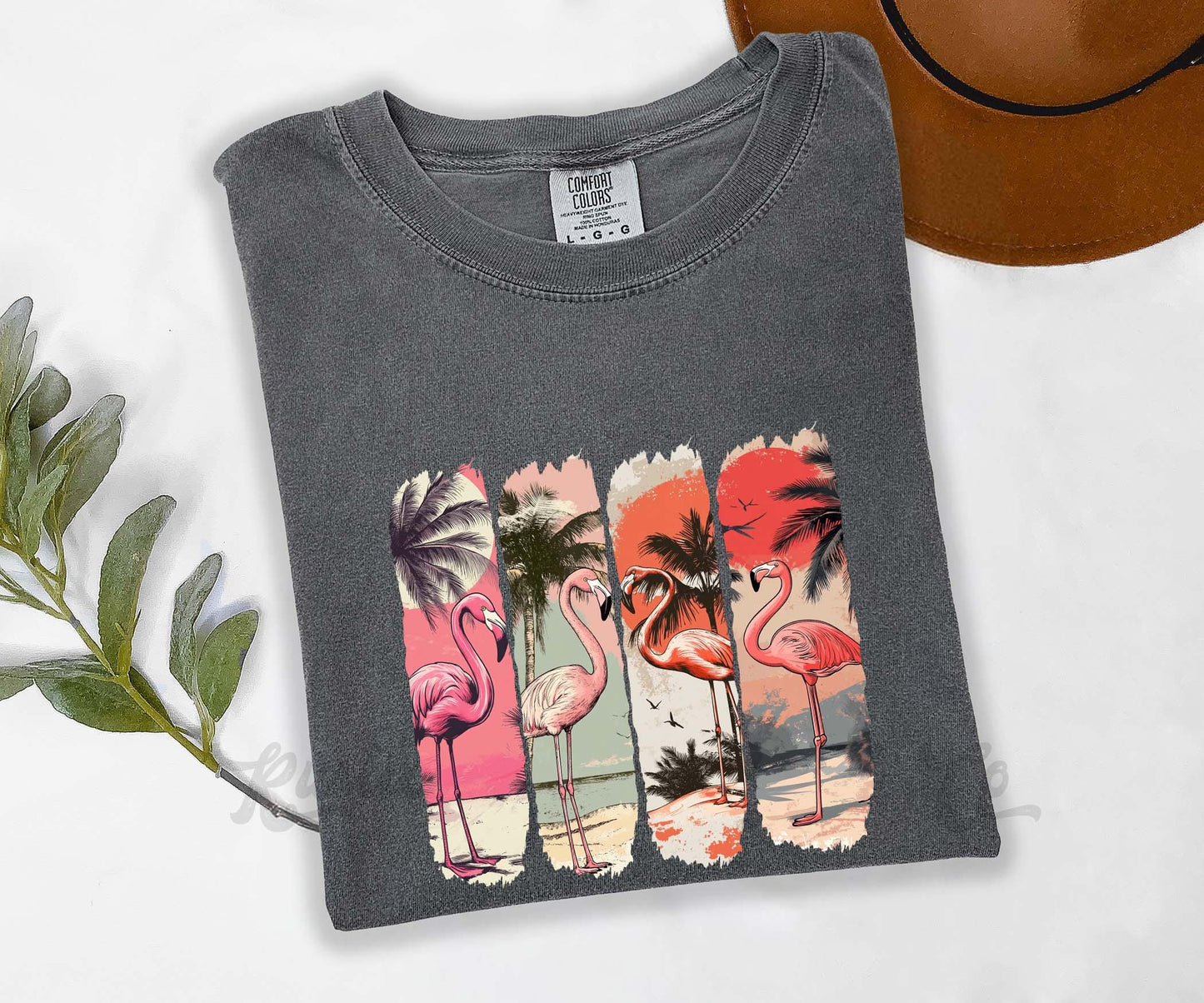 Flamingo Shirt, Comfort Colors® Shirt, Beach Shirt, Summer Shirt, Oversized Shirt, Plus Sized Shirt
