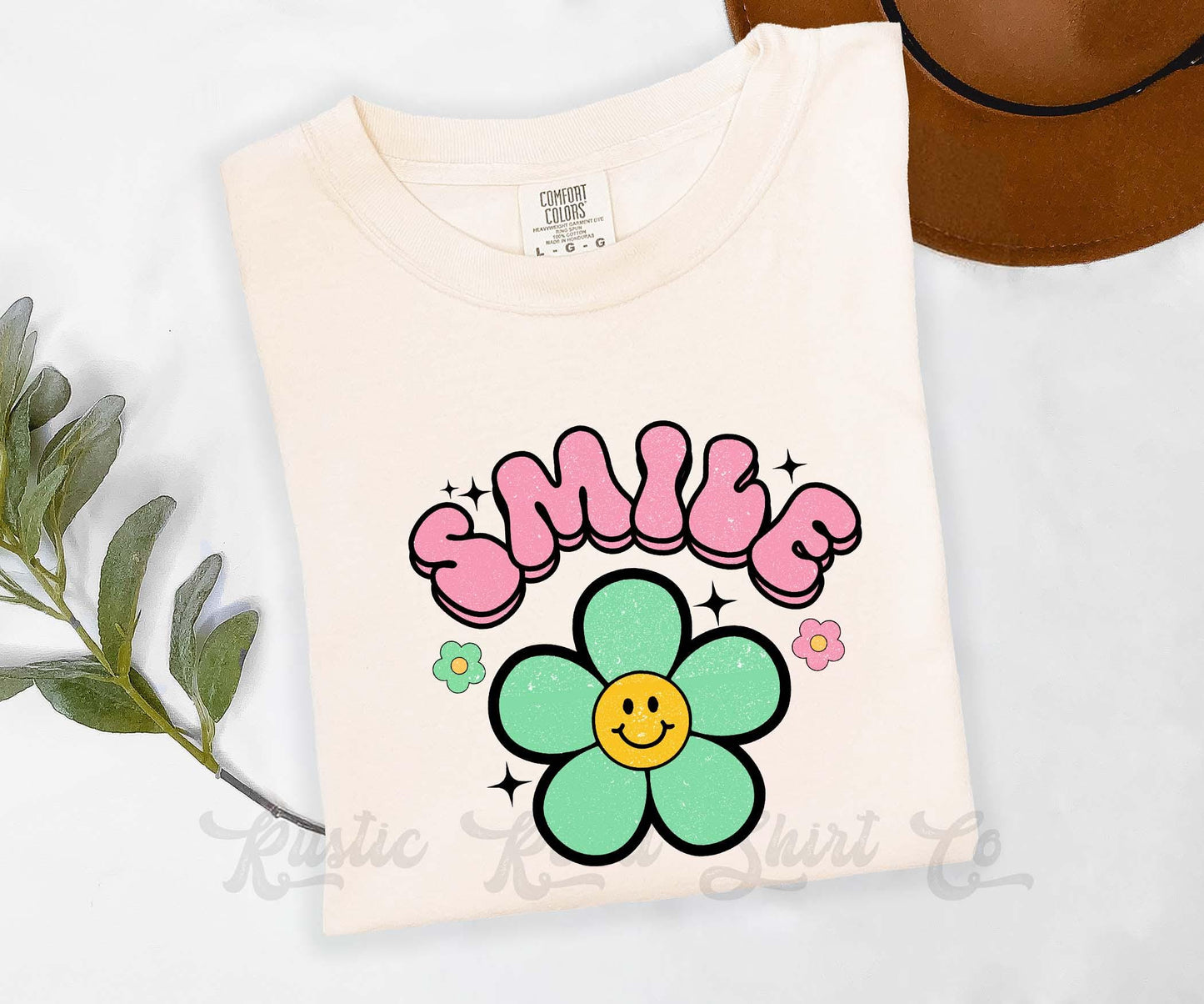 Smile Shirt, Comfort Colors® Shirt, Preppy Shirt, Summer Shirt, Oversized Shirt, Plus Sized Shirt