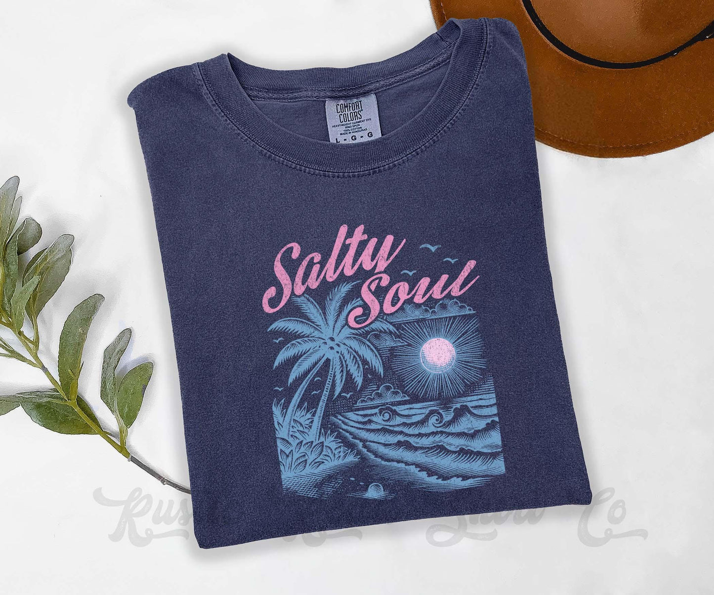 Salty Soul Shirt, Comfort Colors® Shirt, Beach Shirt, Summer Shirt, Oversized Shirt, Plus Sized Shirt