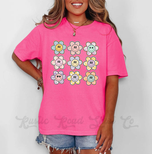 Preppy Floral Shirt, Comfort Colors® Shirt, Preppy Shirt, Summer Shirt, Oversized Shirt, Plus Sized Shirt