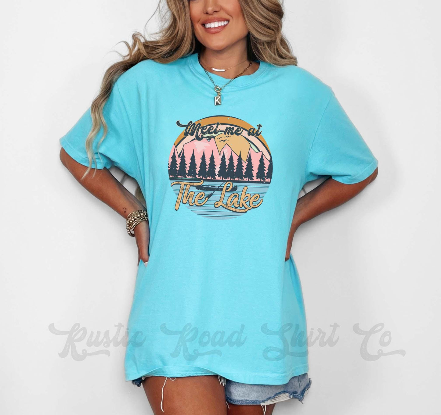 Meet Me at the Lake Shirt, Comfort Colors® Shirt, Lake Life Shirt, Summer Shirt, Oversized Shirt, Plus Sized Shirt