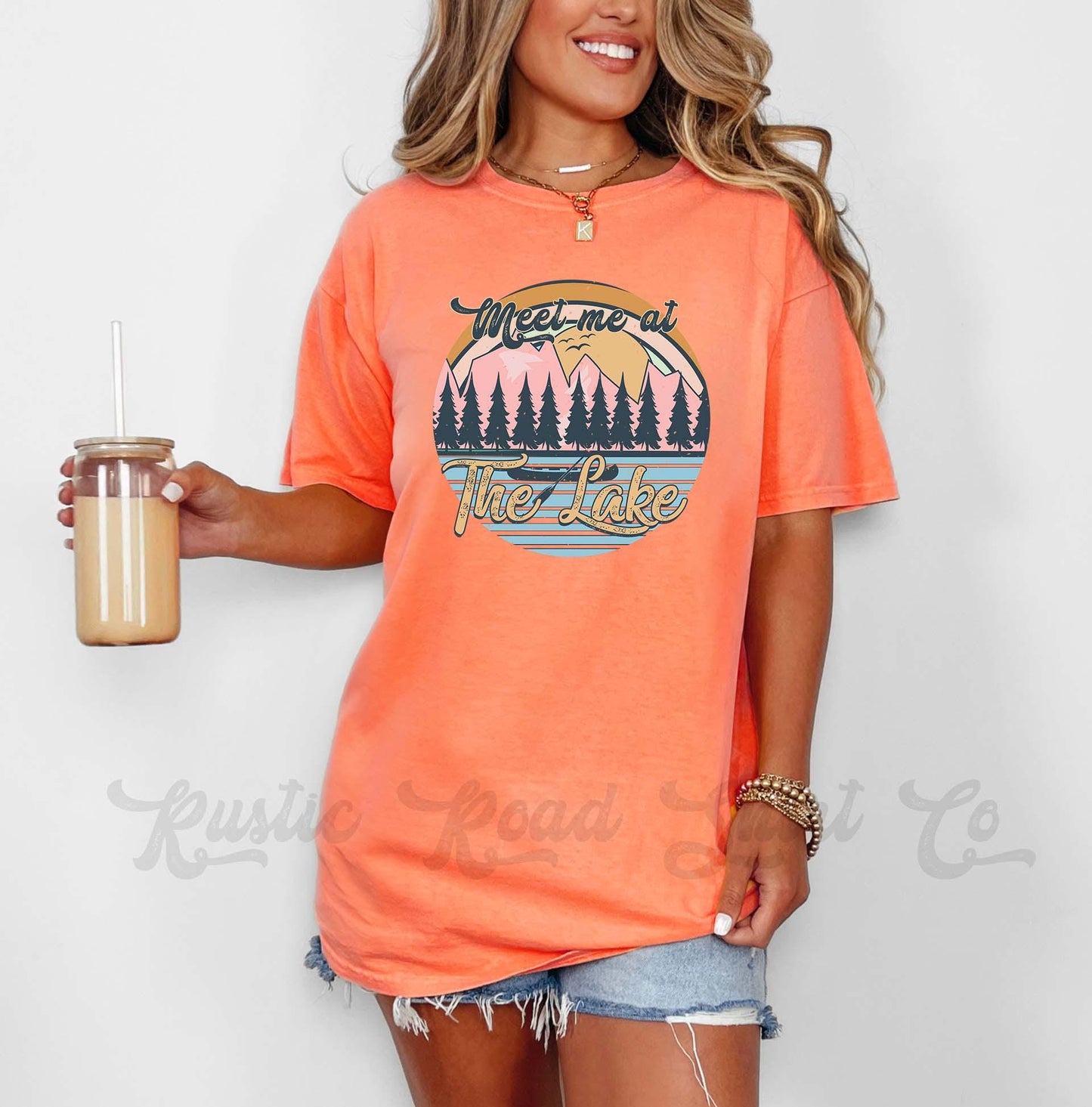 Meet Me at the Lake Shirt, Comfort Colors® Shirt, Lake Life Shirt, Summer Shirt, Oversized Shirt, Plus Sized Shirt