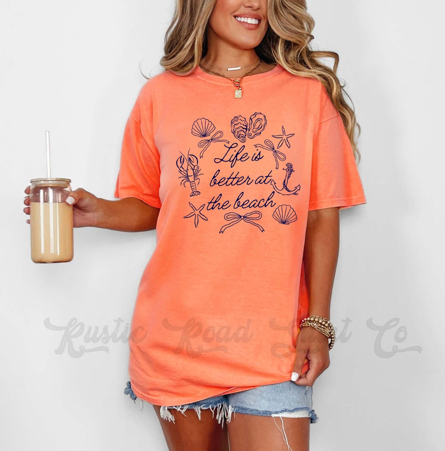 Life is Better at the Beach Shirt, Comfort Colors Shirt, Lake Life Shirt, Summer Shirt, Oversized Shirt, Plus Sized Shirt
