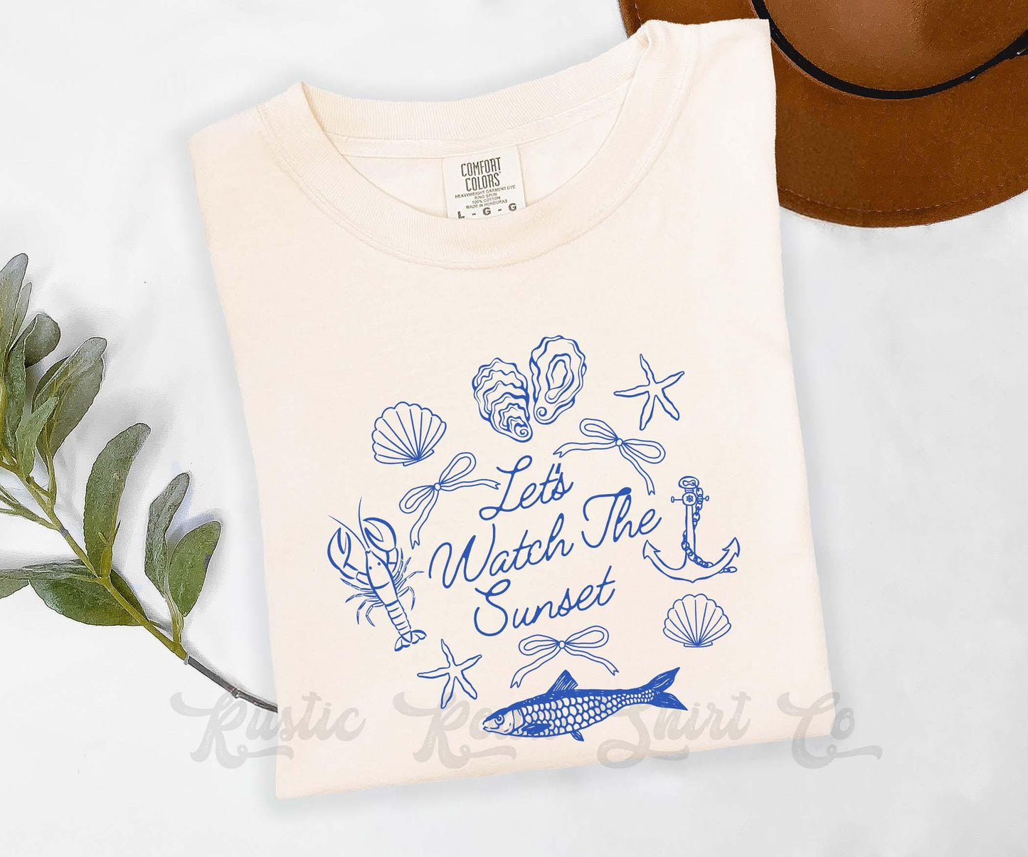Let's Watch the Sunset Shirt, Comfort Colors® Shirt, Lake Life Shirt, Summer Shirt, Oversized Shirt, Plus Sized Shirt