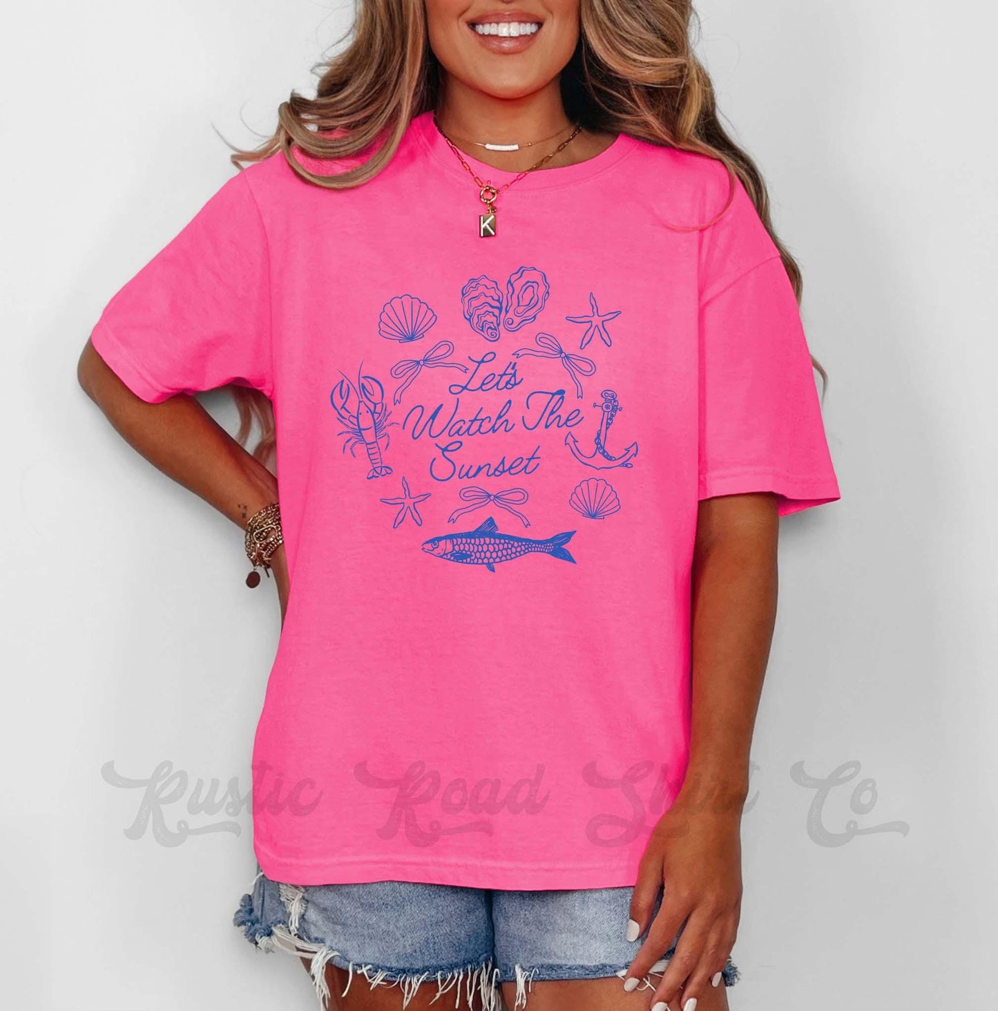Let's Watch the Sunset Shirt, Comfort Colors® Shirt, Lake Life Shirt, Summer Shirt, Oversized Shirt, Plus Sized Shirt