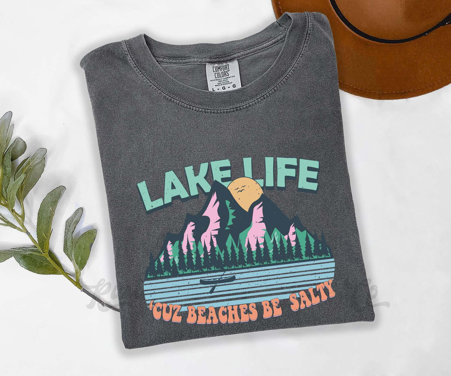 Lake Life Shirt, Comfort Colors® Shirt, Lake Bum Shirt, Summer Shirt, Oversized Shirt, Plus Sized Shirt