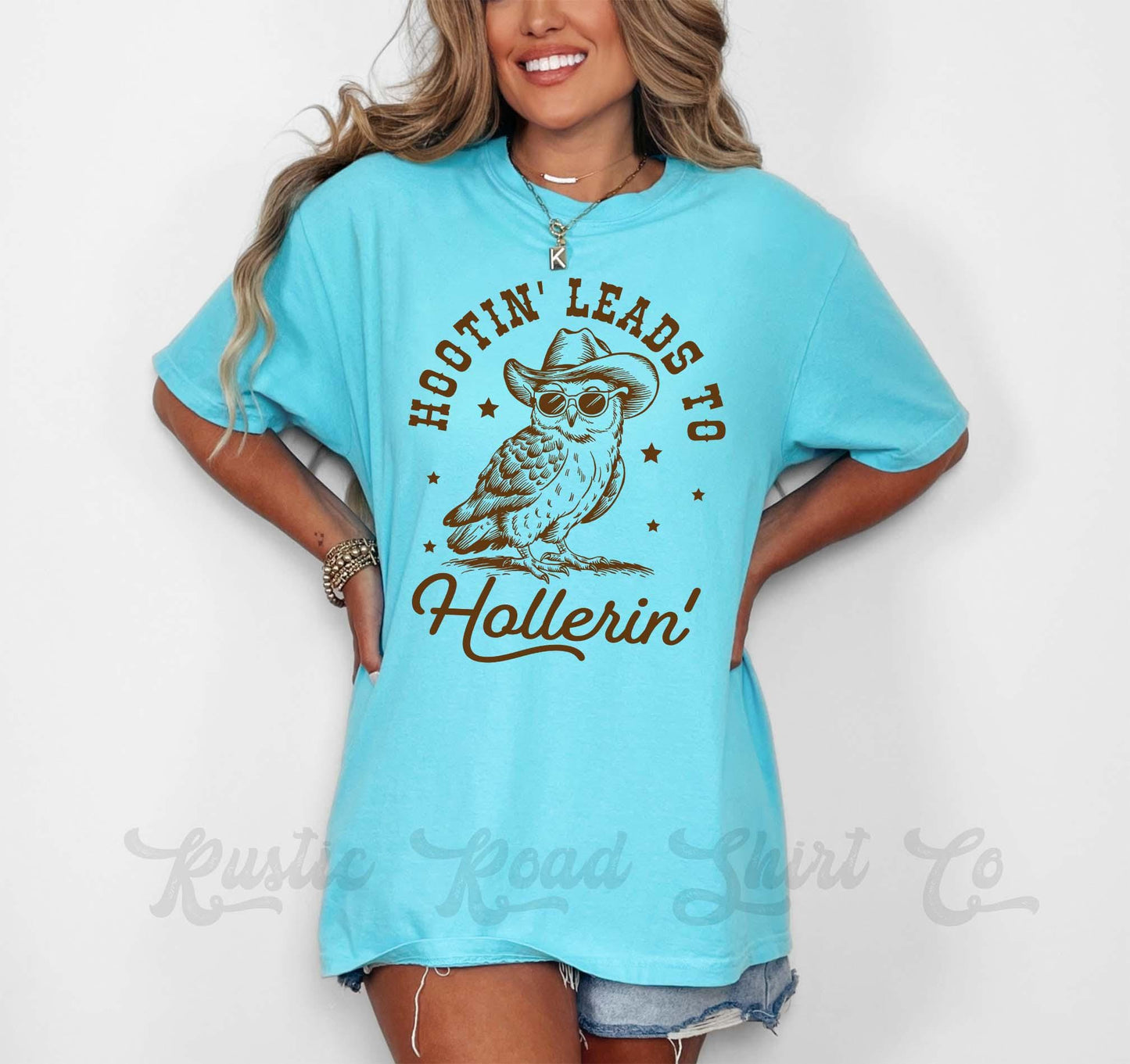 Hootin Leads to Hollerin Shirt, Comfort Colors® Shirt, Western Shirt, Summer Shirt, Oversized Shirt, Plus Sized Shirt