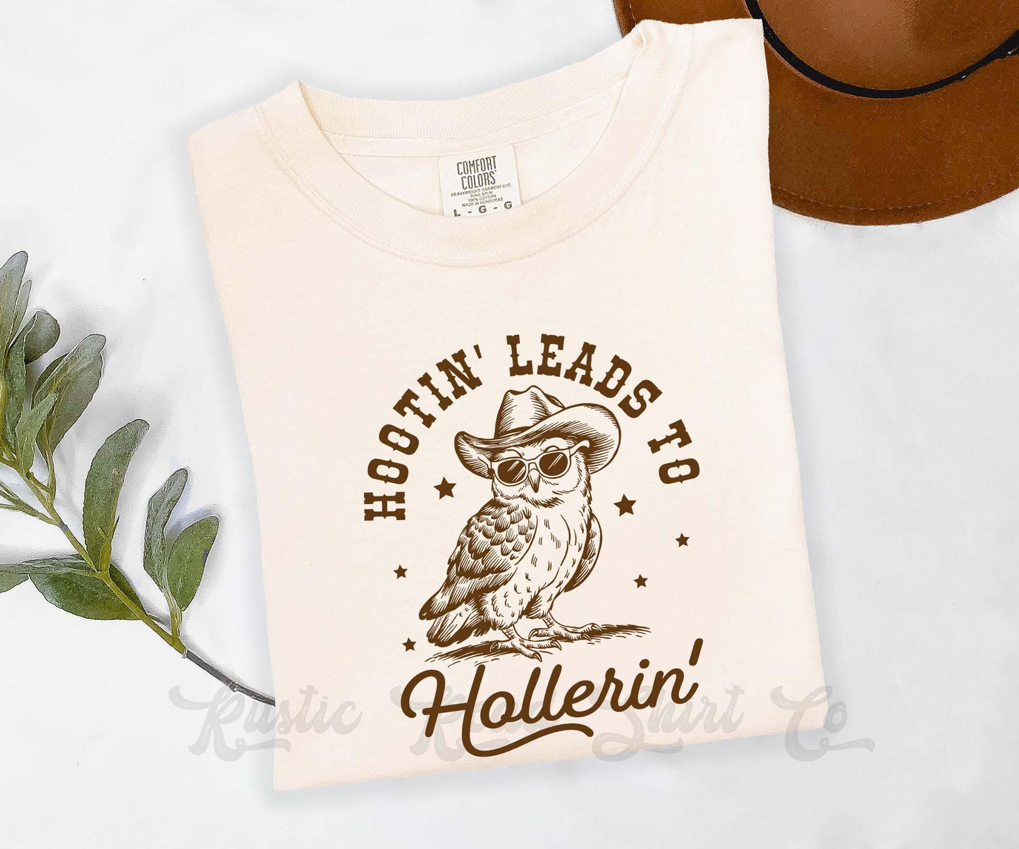 Hootin Leads to Hollerin Shirt, Comfort Colors® Shirt, Western Shirt, Summer Shirt, Oversized Shirt, Plus Sized Shirt