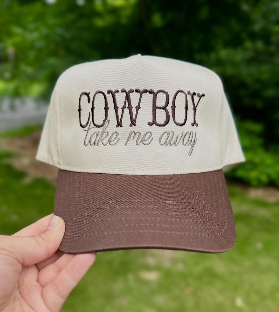 Cowboy Trucker Hat, Western Embroidered Trucker Hat, Funny Trucker Hat, Retro Trucker Hat