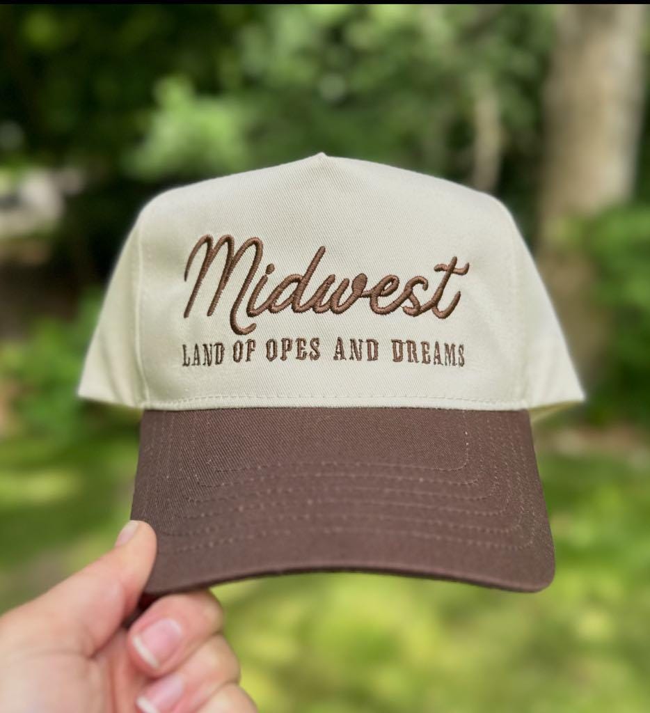 Midwest Embroidered Hat, Ope Trucker Hat, Funny Trucker Hat, Retro Trucker Hat
