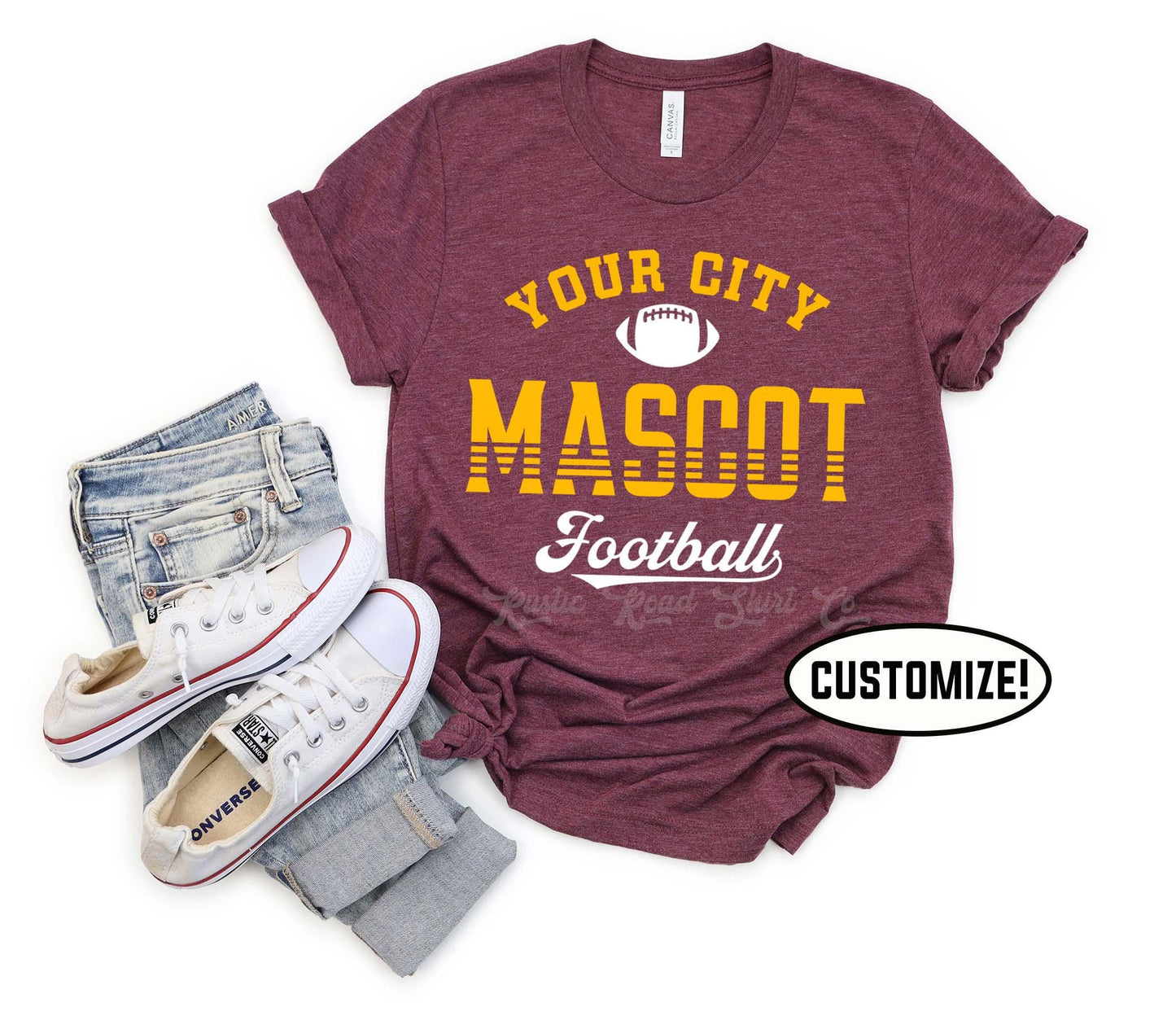Custom Football Team Shirt, Football Mom Shirt, Football Sister Shirt, Football Girlfriend, Football Jersey