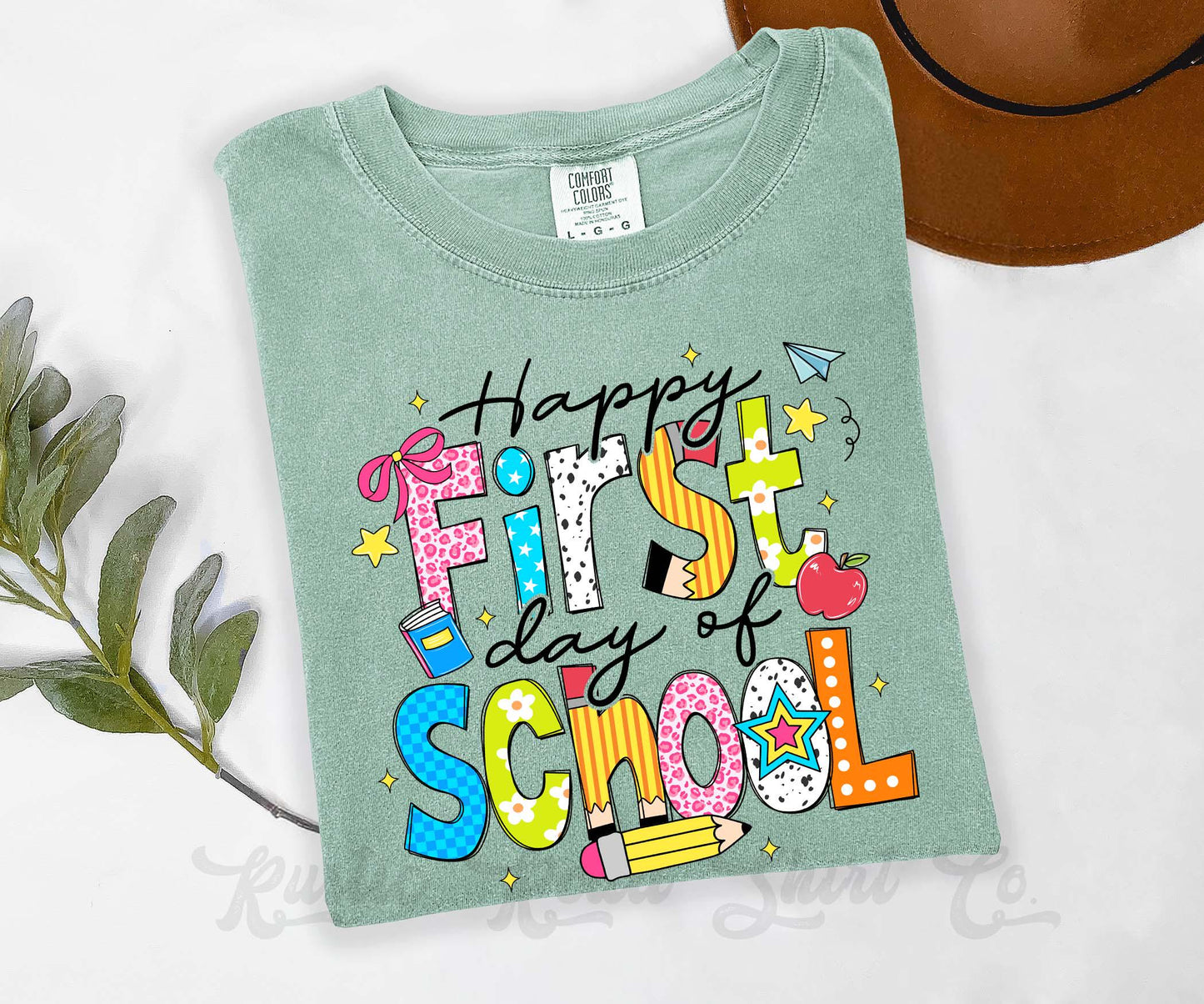 Happy First Day of School Shirt, Comfort Colors Shirt, Back to School Shirt, Teacher Shirt, Back to School Shirt