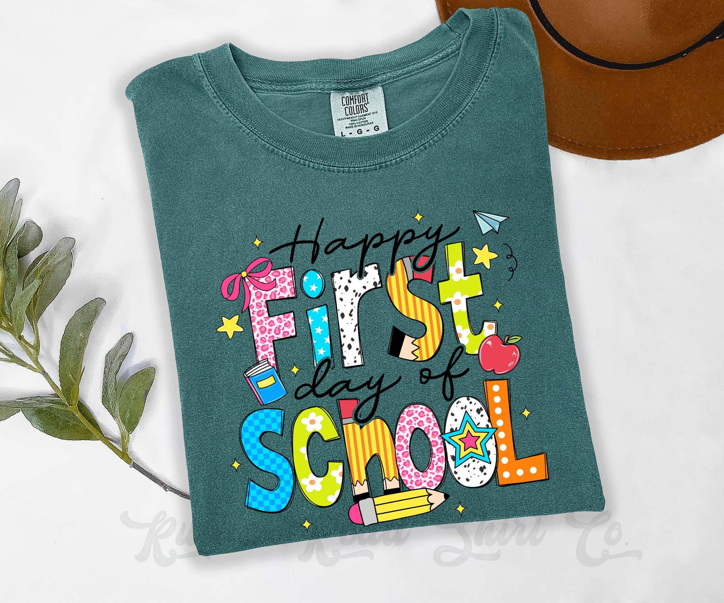 Happy First Day of School Shirt, Comfort Colors Shirt, Back to School Shirt, Teacher Shirt, Back to School Shirt